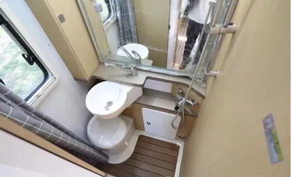 Dometic W5000 Rotating Toilet with Black Waste Box for RVs and Caravans