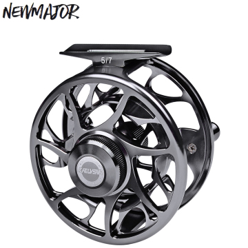 Newmajor 3+1 BB Fly Fishing Reel - Large Arbor Aluminum Die Cast with CNC Machining for Rivers and Lakes