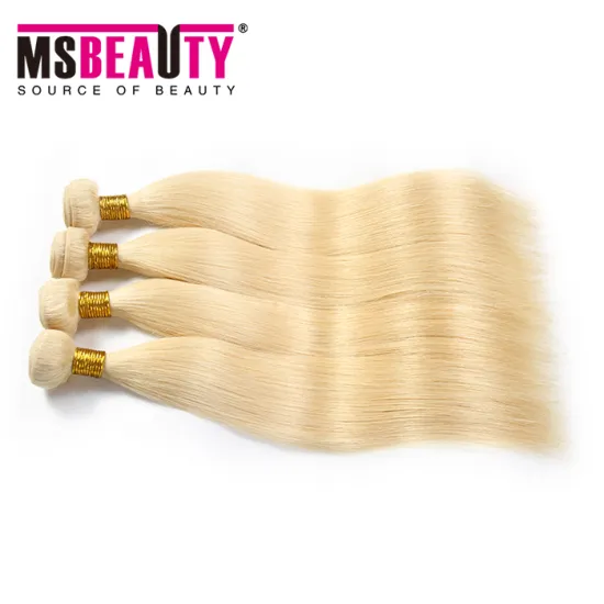 2021 New arrival blonde human hair extension color 613 blonde hair weave blonde hair free sample