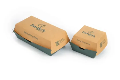 Branded Hamburger Box with Custom Logo