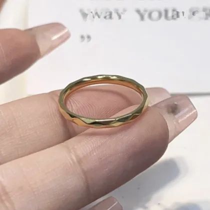 High End Prismatic Titanium Steel Waterproof Non Oxidizing Ring