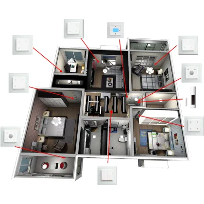 Wifi control enocean technology home automation system in switch