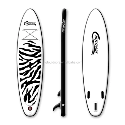 CE Approved Serenelife White Rescue ISUP Inflatable 10'8 All Around Stand Up Paddle Board with Seat