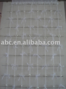 ribbon curtain with pearls
