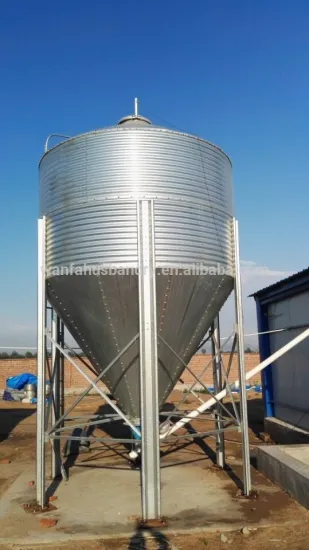 Thick Fiberglass or Galvanized Poultry Feed Silo