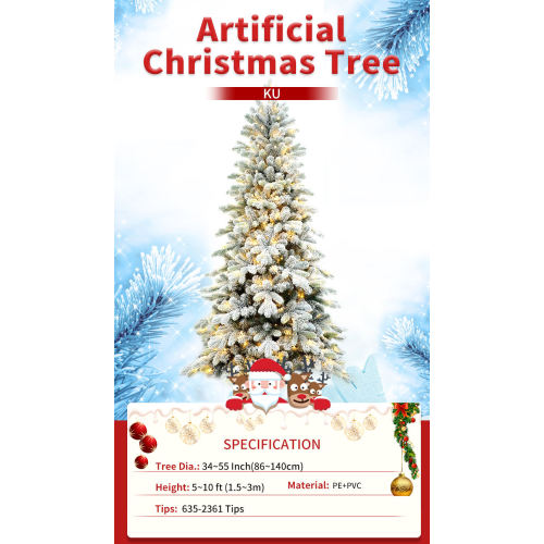 8ft 6ft Plastic Pine Christmas Tree