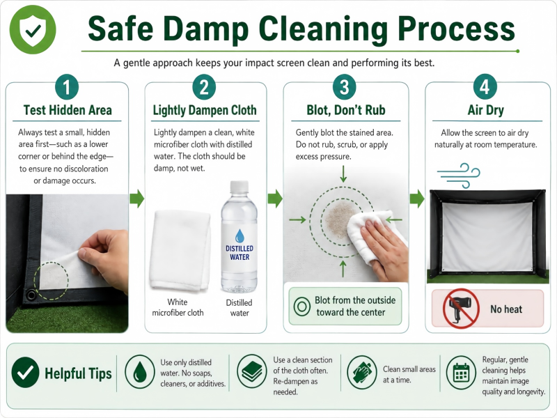 Step-by-Step Damp Cleaning Process for Impact Screens