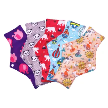 Washable Bamboo Fiber Sanitary Napkins - Breathable 250mm Reusable Menstrual Pads