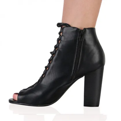 roma style chunky fish mouth lace sandals