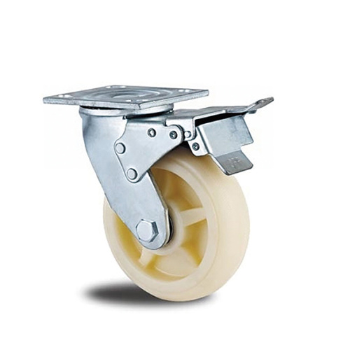 Heavy Duty​ Total Brake White PP Caster Wheels