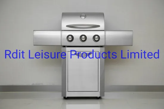 Three Burners Stainless Outdoor Leisure Barbecue Gas Grill with CE Certificate