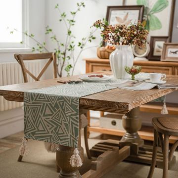 High Quality Geometric Design Bohemian Table Runner: Luxurious Addition to Your Dining Table