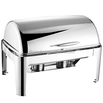Newbel Hot Rectangle Roll Top Chafing Dish for Food Warmer, GN 1/1*1