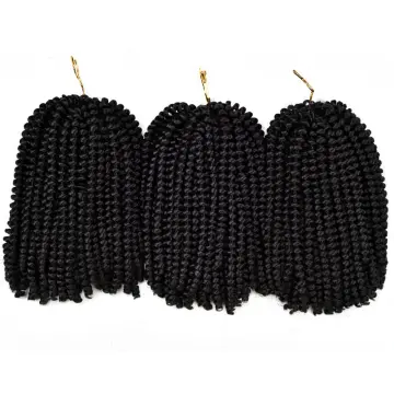Alileader Spring Twist Hair For Braids Black Jamaican Bounce Crochet Hair Extensions Spring Twist Crochet Hair