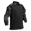 Black Multicam Combat Shirt Elbow Pads Jersey Taktis