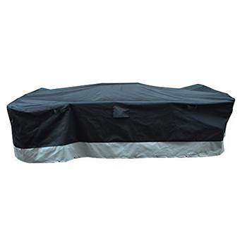 Cover per mobili da giardino esterno in poliestere impermeabile nero per divani modulari