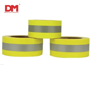 Fluo Lime Flame Retardant Retro-reflective Vest Trim OEKO-TEX 100