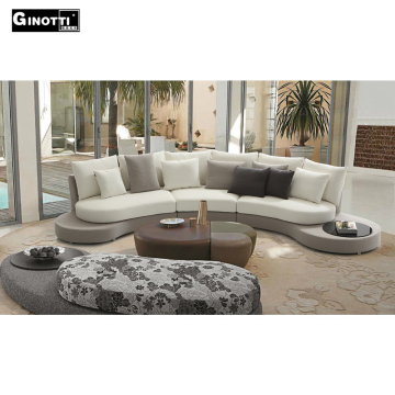 Fancy semi-circle fabric curved sofa