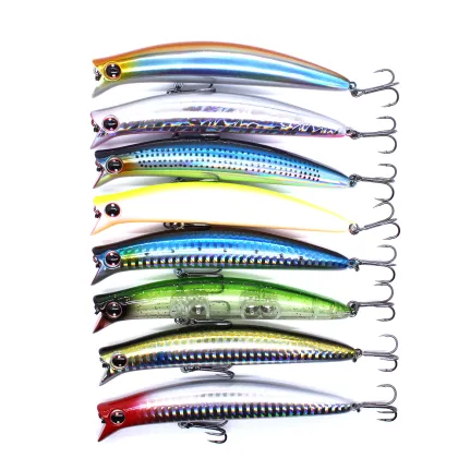 AOCLU Floating Lure 110mm Topwater Lipless Minnow Lure for Sea Bass & Trout