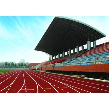 Keanjalan Tinggi Menyembur Pengadilan Polyurea Sukan Permukaan Lantai Athletic Running Track