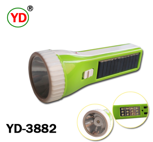 YD-3882 słoneczne akumulatory awaryjne LED latarka światło