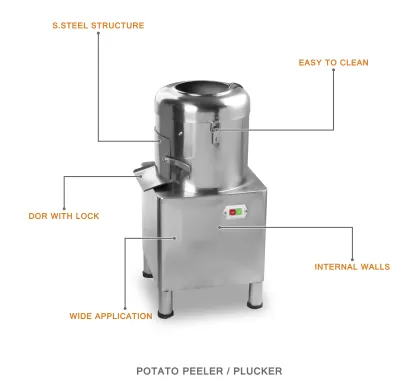 Electric Potato Washing and Peeling Machine - Commercial Fruit and Vegetable Peeler Machinery