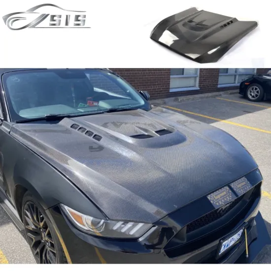 Carbon Fiber Engine Hood Fit for FD Mustang 2015-2017 GTS Style