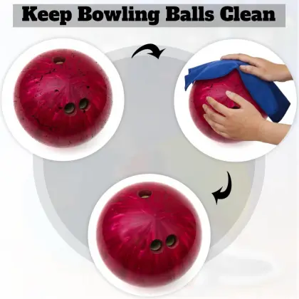 Bowling Ball Artificial Shammy Double Deck Bowling Towel