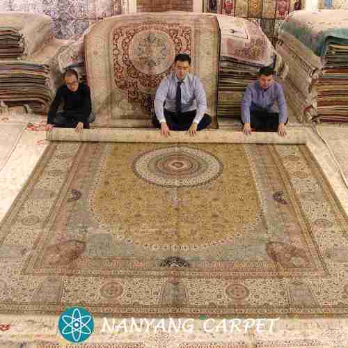 10&#39;x14 &#39;Ręcznie tkany irański dywan Qum