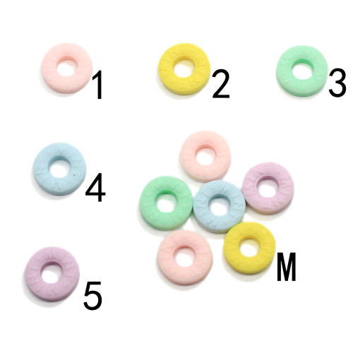 Cute Resin Fruit Loop Flat Back Candy Loop Cabochon Kawaii Resin 3D Donut Cabochons Craft DIY