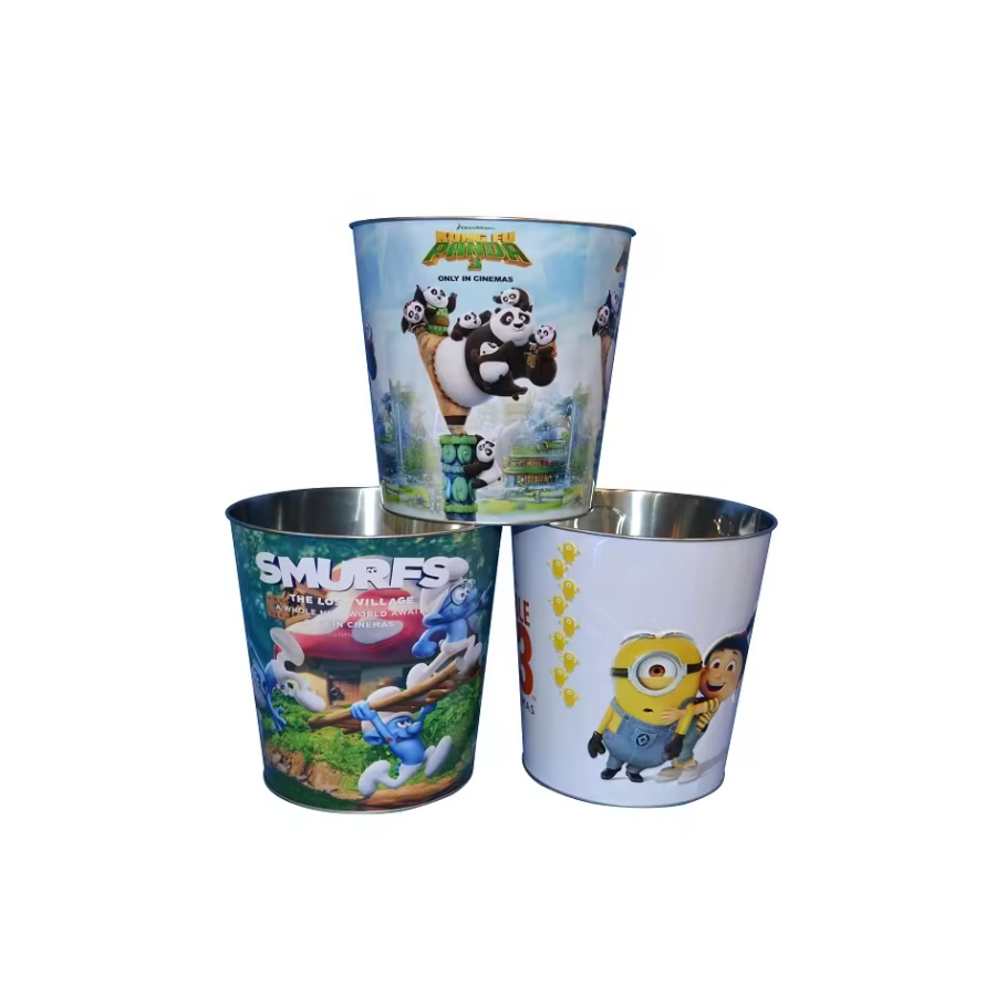 Bucket de palomitas de maíz de 0.6 galones con diseño elegante