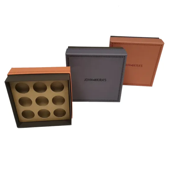Bio-degradable chocolate hardboard gift packaging box