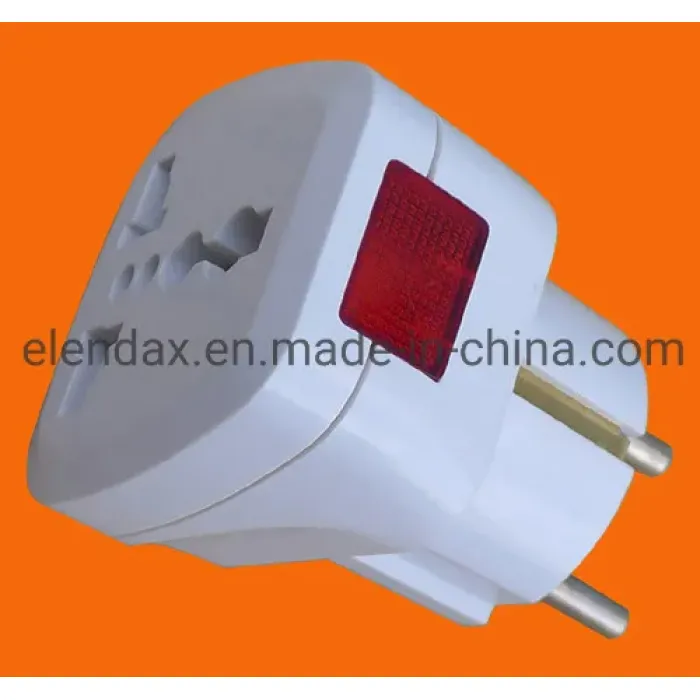 Adaptor Universal Steker 2 Pin dengan Lampu