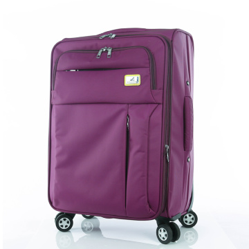 fabric luggage bags purple color strong trip bags