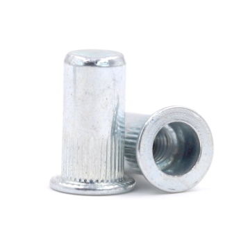 Waterproof Blind Rivet Insert Nut: M4-M10 Carbon Steel Flat Head Rivet Nut with White Zinc Plating