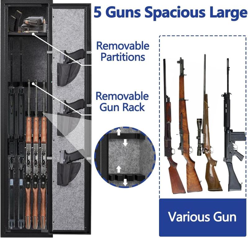Biometric Handgun Safe with Interior Organizer