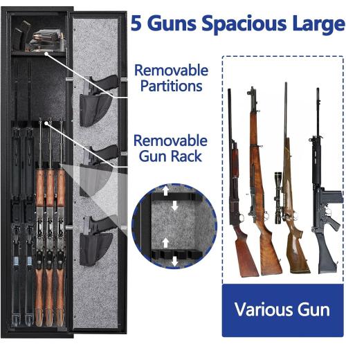 Digital Gun Safe With Shelf and Pistol Pouch