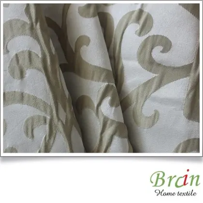 2016 excellent polyester embroidery fabric curtain