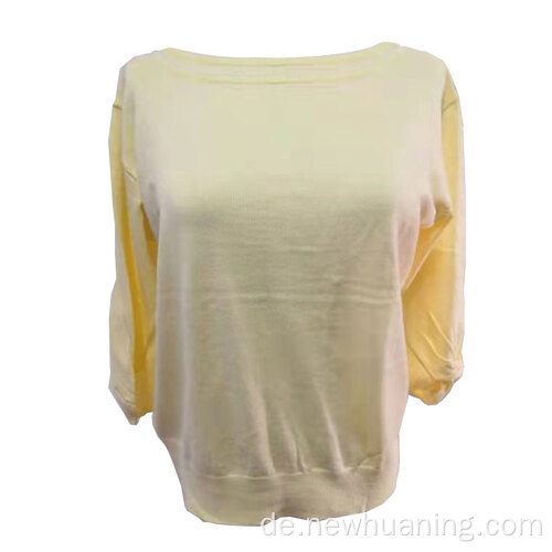 Womens Creme Wollpullover