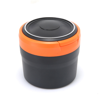 Custom LED Flip Smoking Ashtray with Built-in Office Decorative Features - Orange Glow