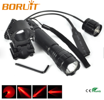 Red Light Night Hunting Torch Light With Gun Mount / Remote Controlled Switch