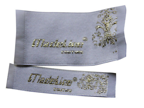 Eco-friendly Washable Colored Clothing Woven Labels Tags For Garment Accessory