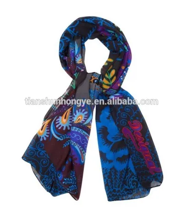 silk scarf , banana scarf