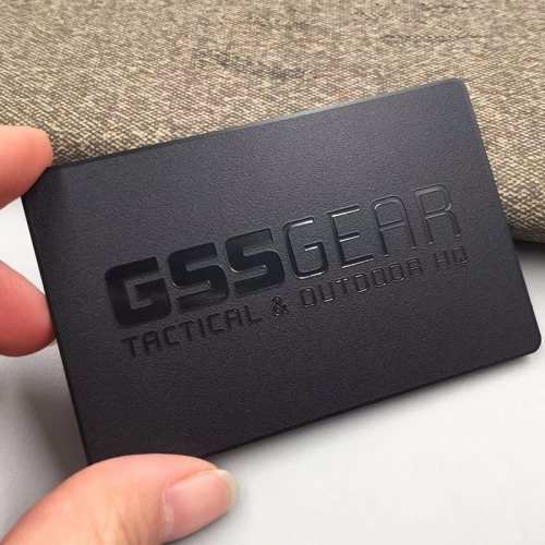 Custom Stainless Steel Black Metal Business Card