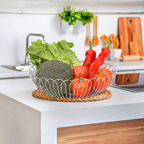 Kitchen Decorative Metal Wire Vegetable Fruit Storage Basket