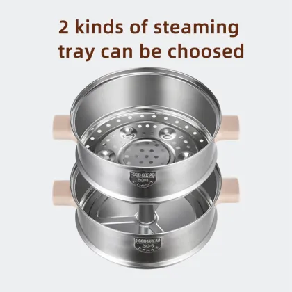 Multi-function 3 Layer Stainless Steel Steamer Electric Pot for Food Cooking