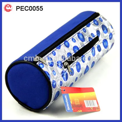 blue light zipper blue point drawing pencil case