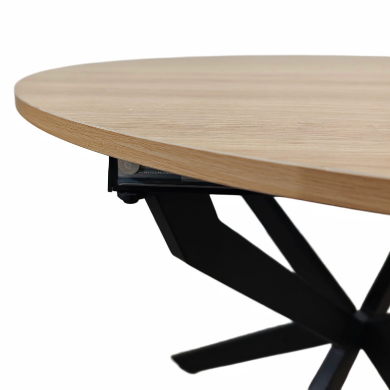 BR-25E03 oak extendable table3