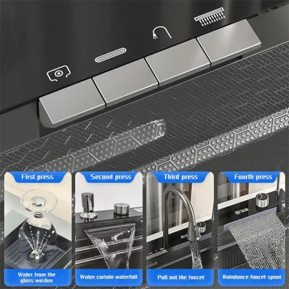Stainless Steel Workstation Smart Waterfall Kitchen Sink