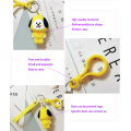 ออกแบบใหม่ร้อนขาย Custom Dog Silicone Keychain